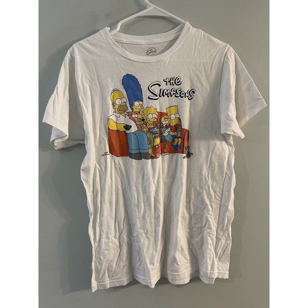 THE SIMPSONS TV Promo Family Couch T-Shirt Men Size MEDIUM UNISEX